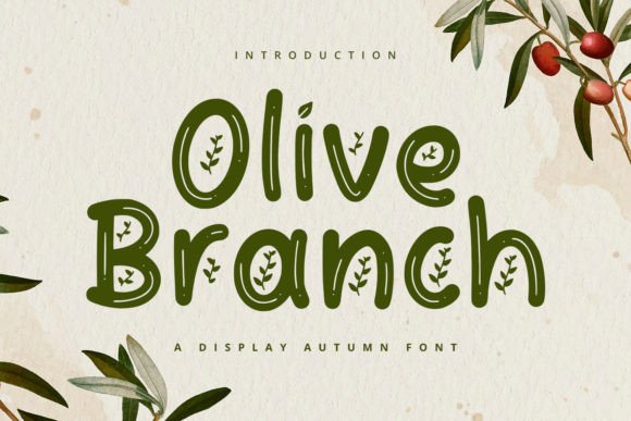 Olive Branch: Modern Cute Display Font
