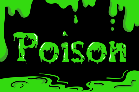Poison: A Captivating Outline Font for Halloween Design